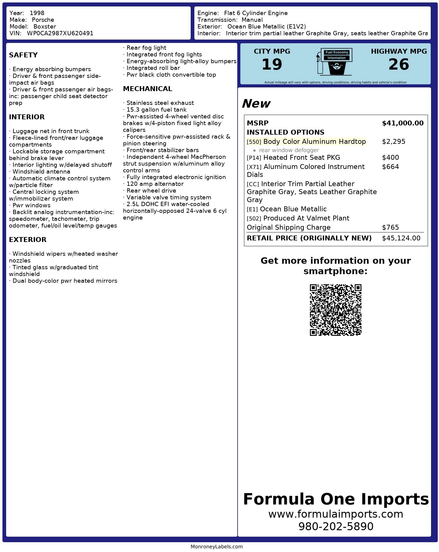 Used 1999 Porsche Boxster image 56