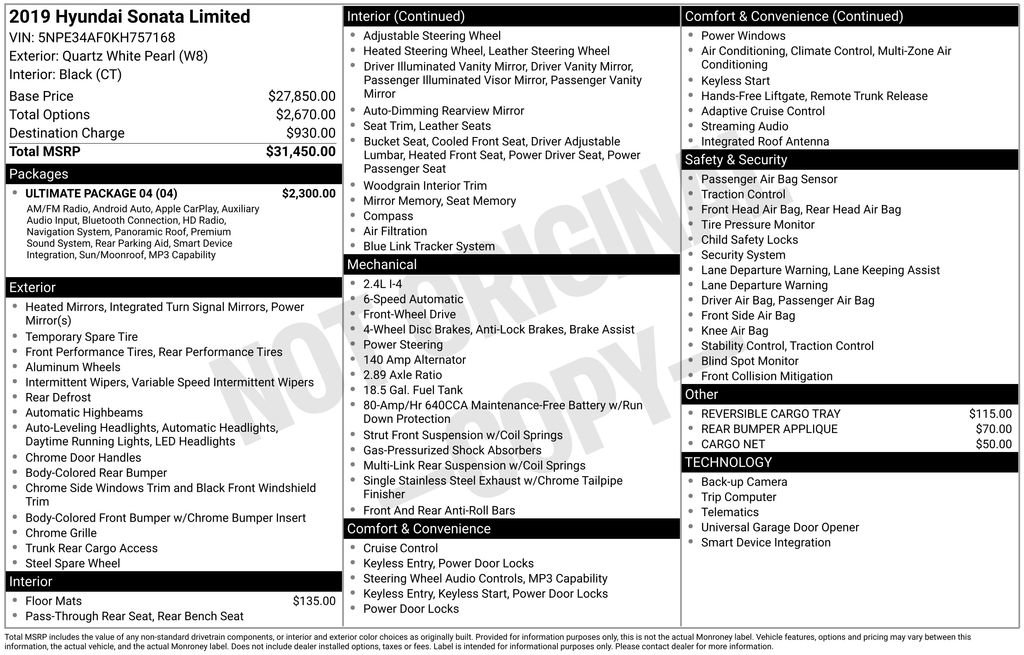 Used 2019 Hyundai Sonata Limited w/ Ultimate Package 04 image 2