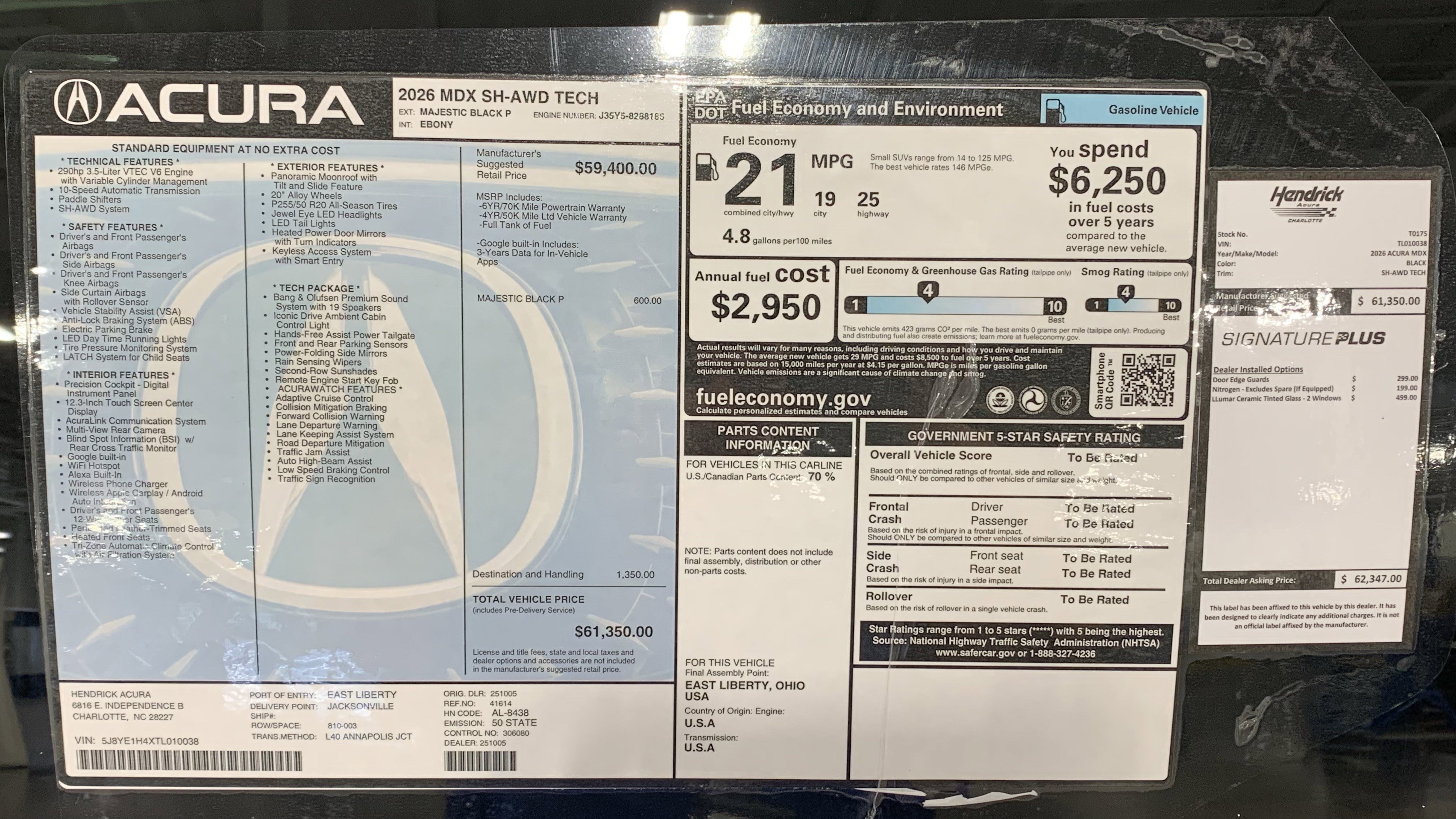 Certified 2026 Acura MDX SH-AWD w/ Technology Package image 35