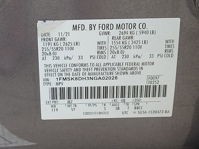 Certified 2022 Ford Explorer XLT w/ Equipment Group 202A AWD/4WD image 15