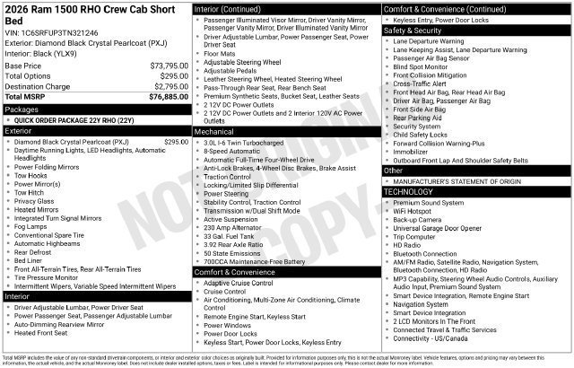 New 2026 RAM 1500 RHO AWD/4WD image 31