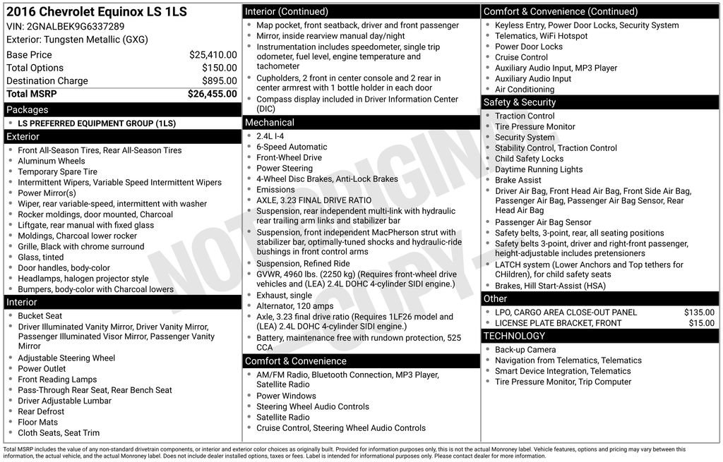 Used 2016 Chevrolet Equinox LS image 2