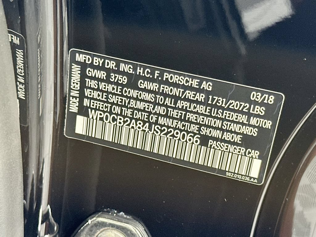 Certified 2018 Porsche 718 Boxster GTS RWD image 31