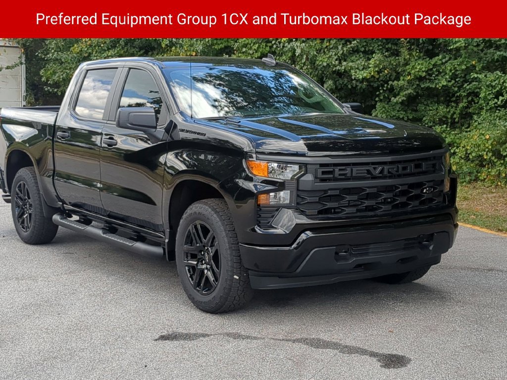 New 2026 Chevrolet Silverado 1500 Custom w/ Turbomax Blackout Package AWD/4WD image 3