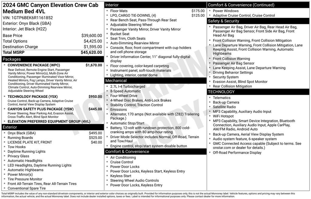 Used 2024 GMC Canyon Elevation w/ Convenience Package AWD/4WD image 43