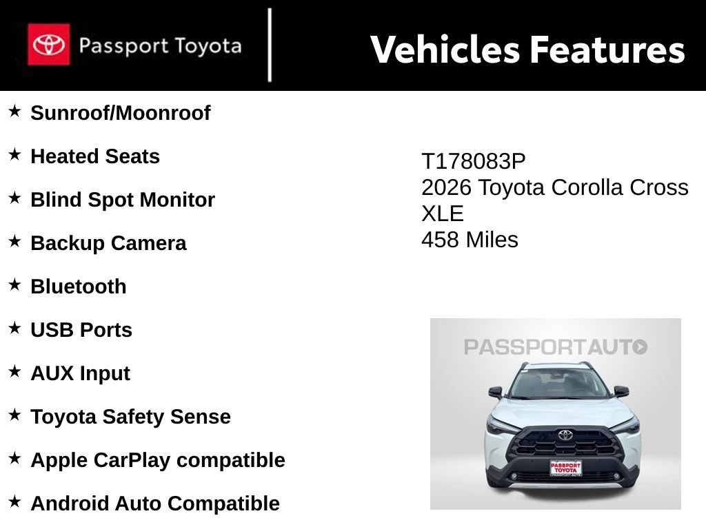 Used 2026 Toyota Corolla Cross XLE w/ Convenience Package AWD/4WD image 10