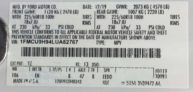 Used 2020 Ford Escape SEL AWD/4WD image 12