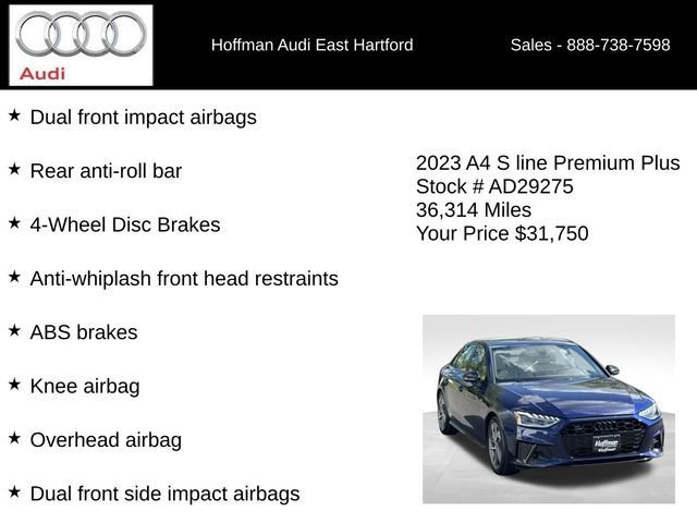 Used 2023 Audi A4 2.0T Premium Plus w/ Premium Plus Package AWD/4WD image 30