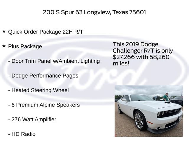 Used 2019 Dodge Challenger R/T w/ Plus Package RWD image 5