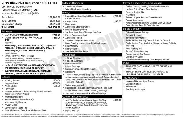 Used 2019 Chevrolet Suburban LT w/ Max Trailering Package image 7