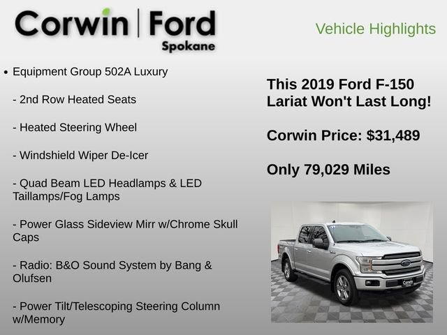 Used 2019 Ford F150 Lariat w/ Equipment Group 502A Luxury image 12