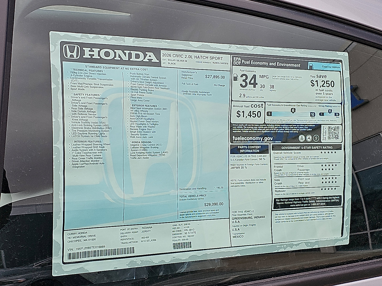 New 2026 Honda Civic Sport image 11