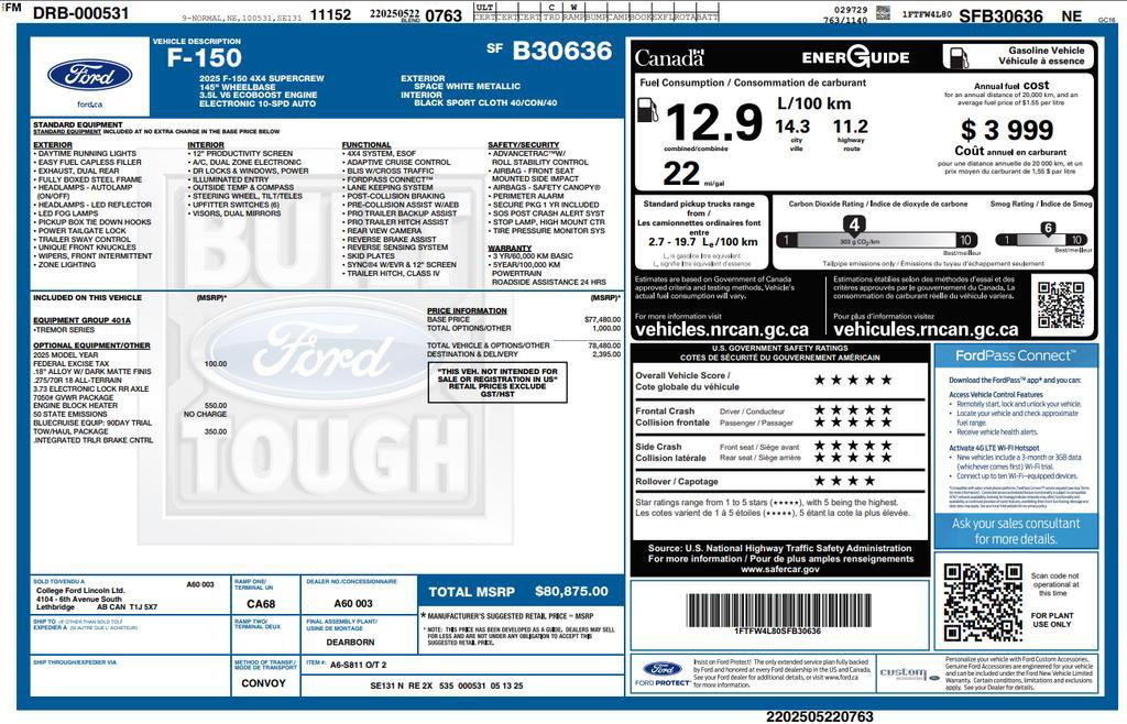 Used 2025 Ford F150 Tremor w/ Tow/Haul Package AWD/4WD image 3