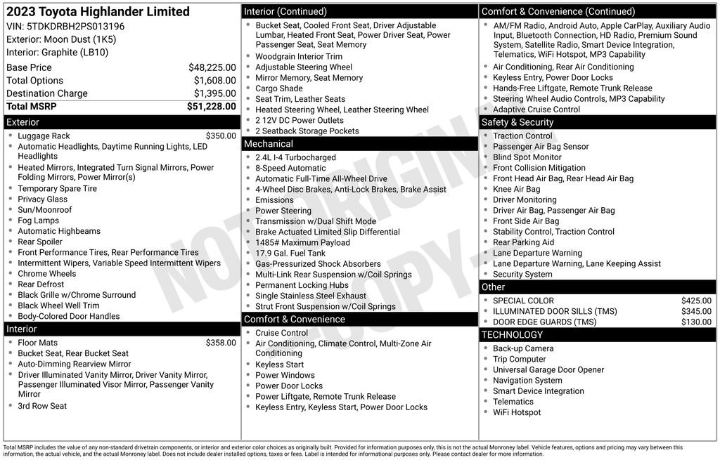 Used 2023 Toyota Highlander Limited AWD/4WD image 5