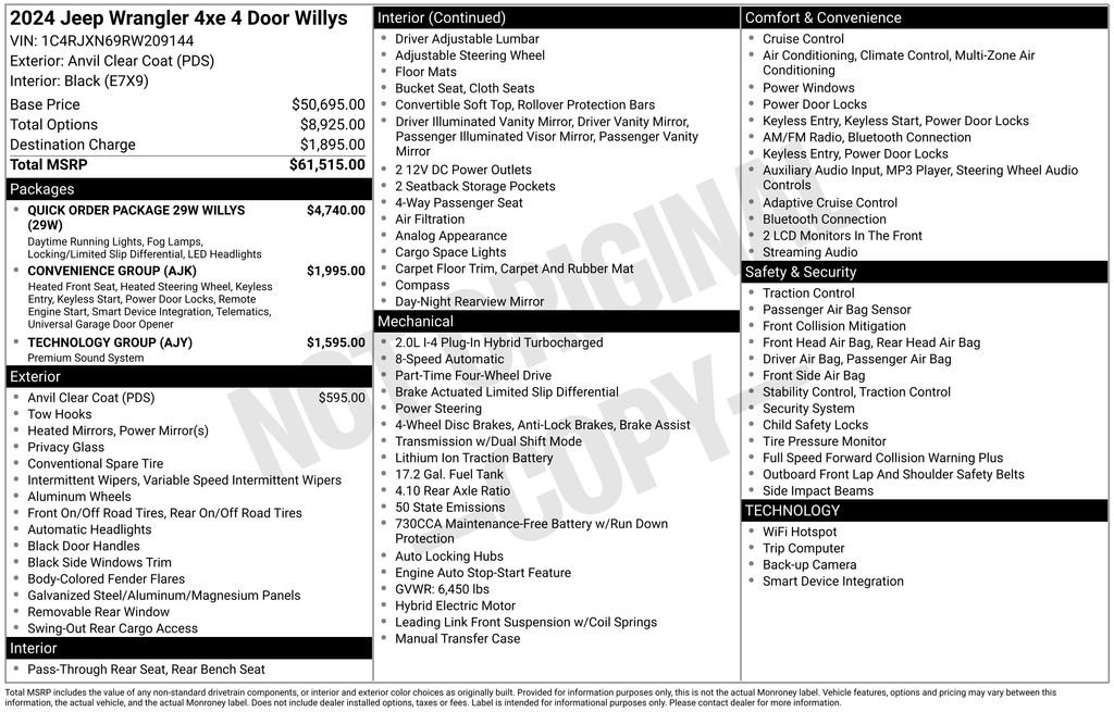 Used 2024 Jeep Wrangler Willys 4xe image 29