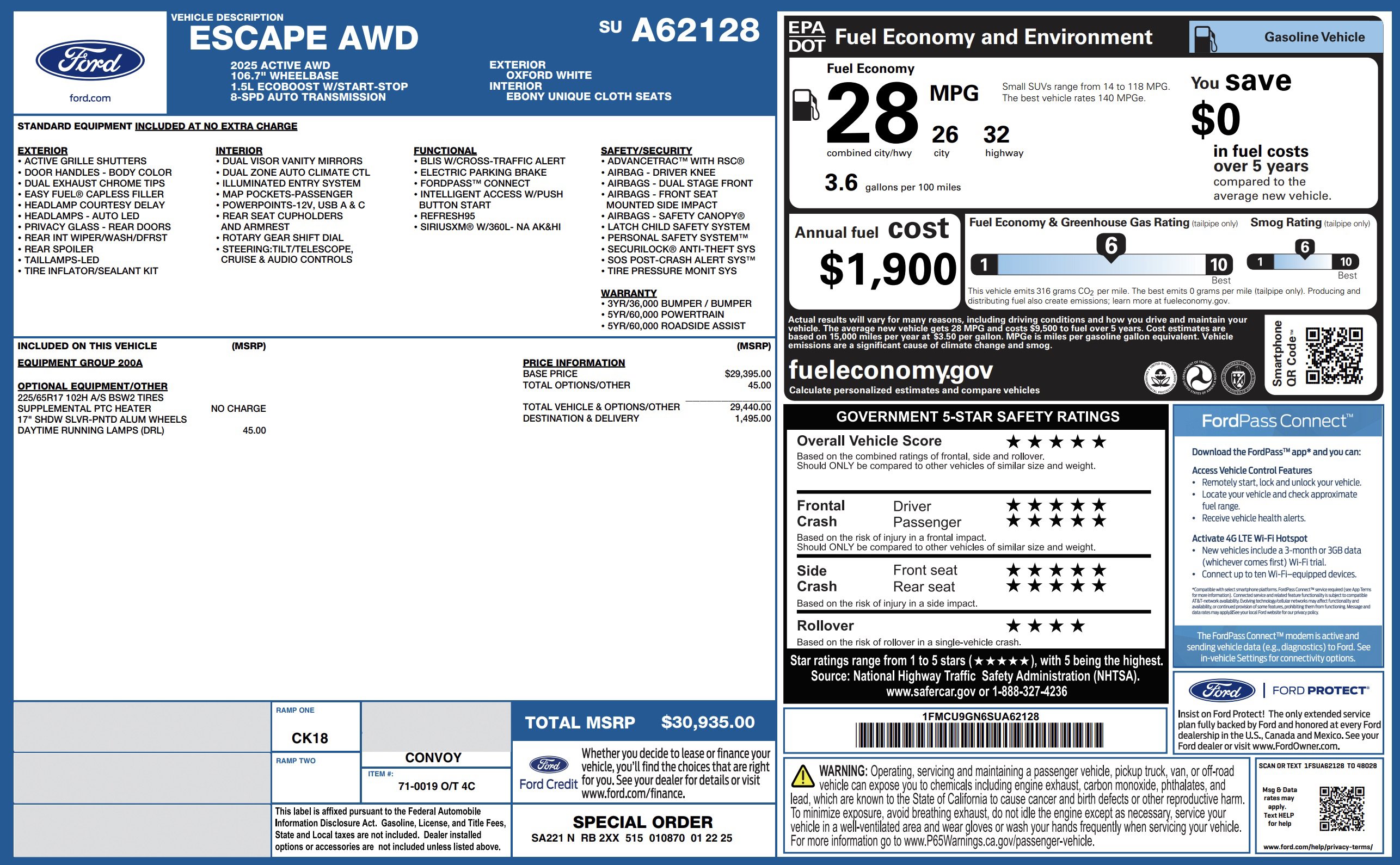 Used 2025 Ford Escape Active AWD/4WD image 4