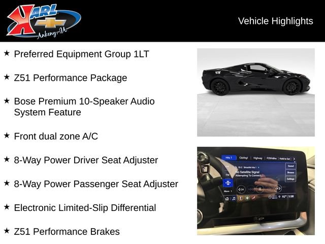 Certified 2023 Chevrolet Corvette Stingray Coupe w/ Z51 Performance Package RWD image 2