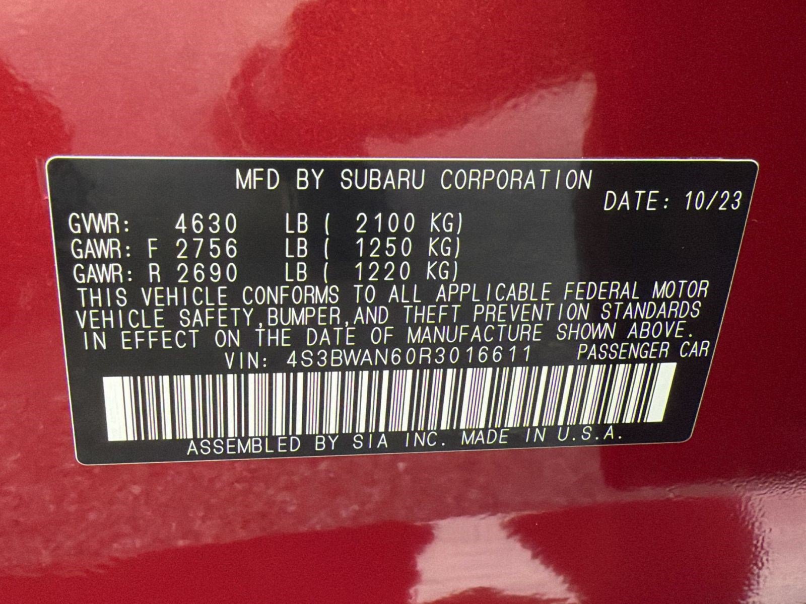 Used 2024 Subaru Legacy Limited AWD/4WD image 18