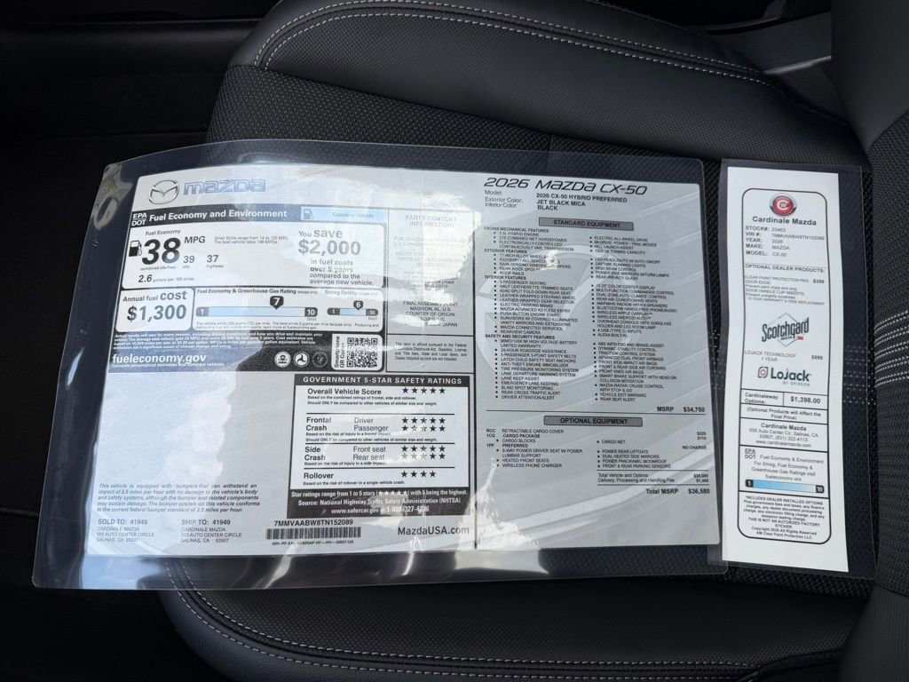 New 2026 MAZDA CX-50 2.5 Hybrid w/ Cargo Package image 34