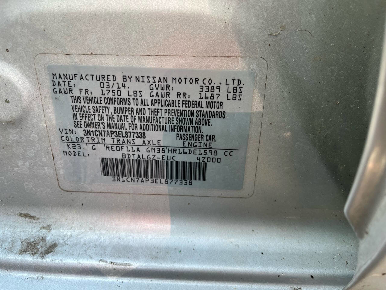 Used 2014 Nissan Versa SL w/ Tech Package image 9