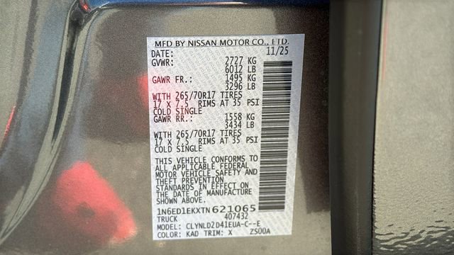 New 2026 Nissan Frontier PRO-4X w/ Pro-4x Convenience Package image 30