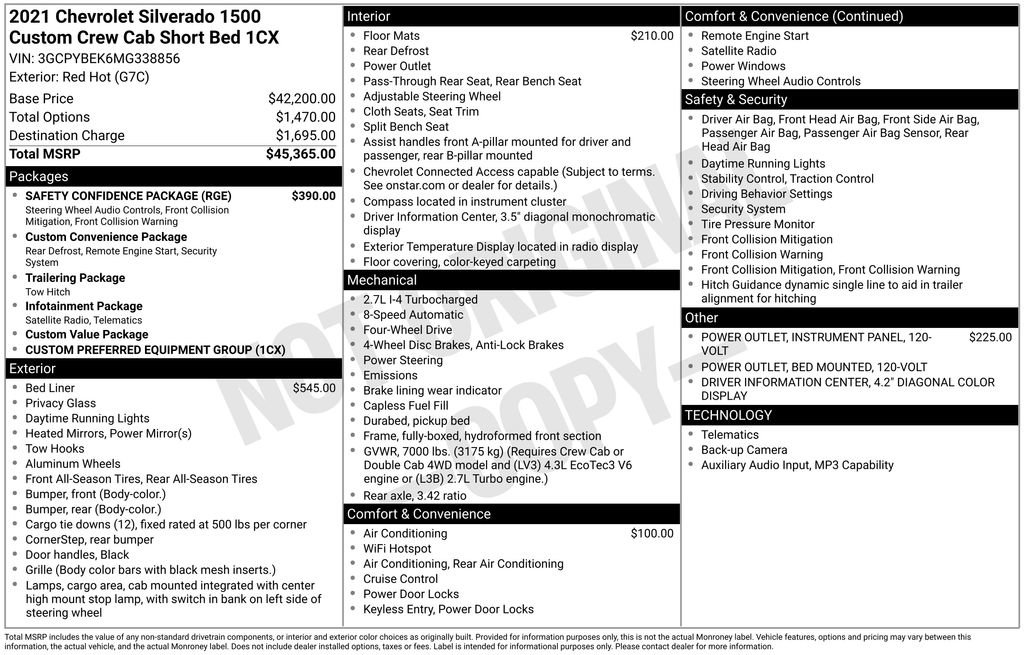 Used 2021 Chevrolet Silverado 1500 Custom w/ Safety Confidence Package image 4