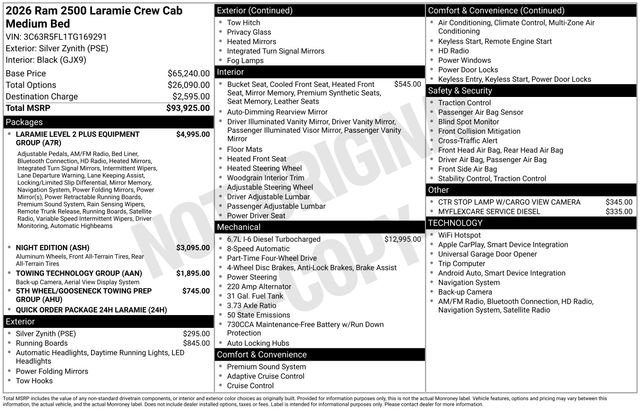 New 2026 RAM 2500 Laramie AWD/4WD image 15