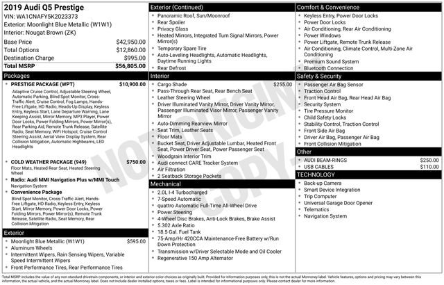 Used 2019 Audi Q5 Prestige w/ Prestige Package image 33