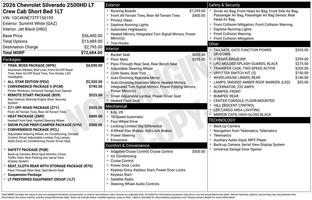 Used 2026 Chevrolet Silverado 2500 LT w/ Trail Boss Package AWD/4WD image 28