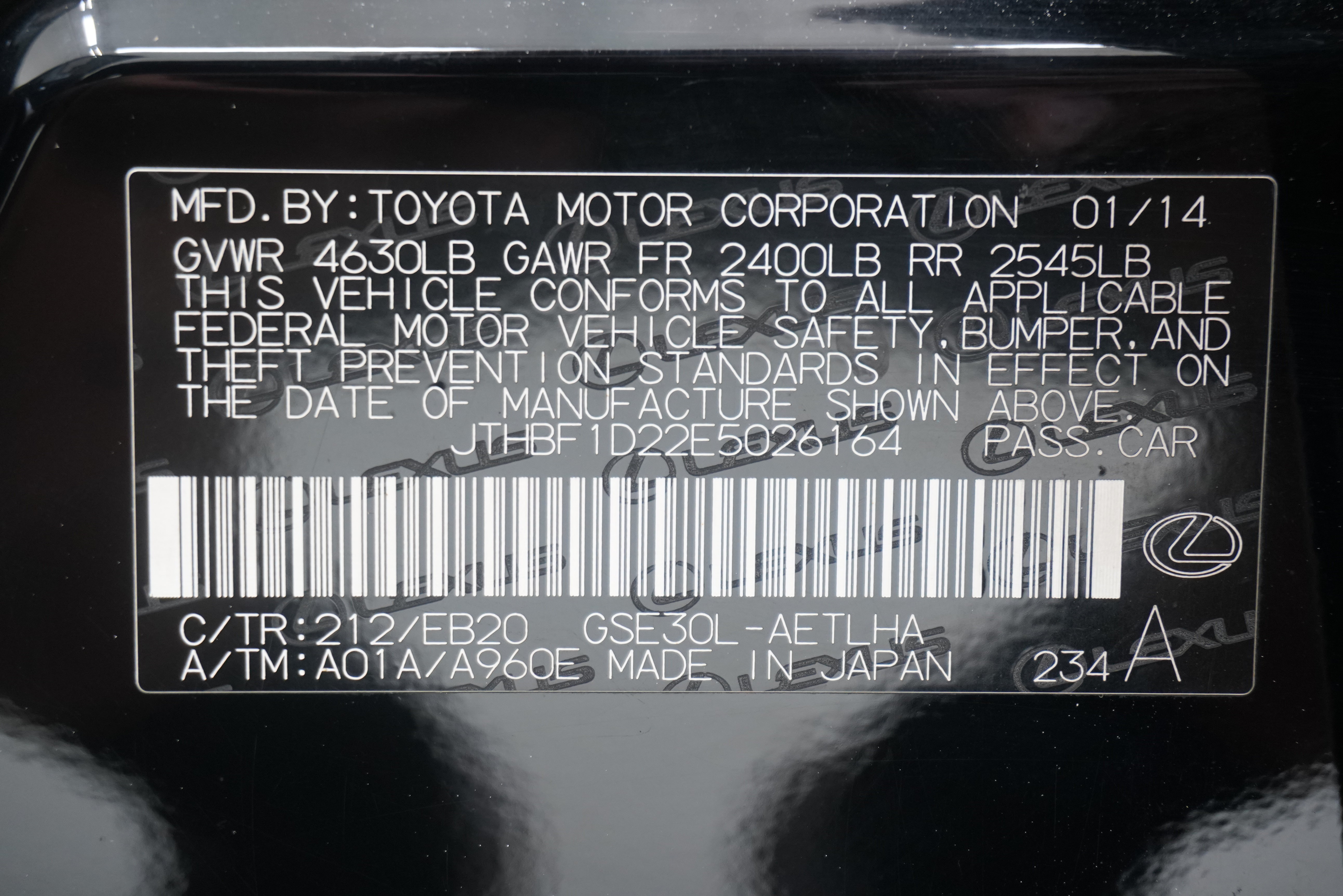 Used 2014 Lexus IS 250 w/ F-Sport Package RWD image 38
