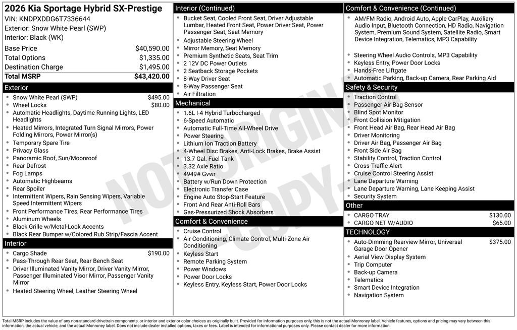 New 2026 Kia Sportage SX Prestige image 2