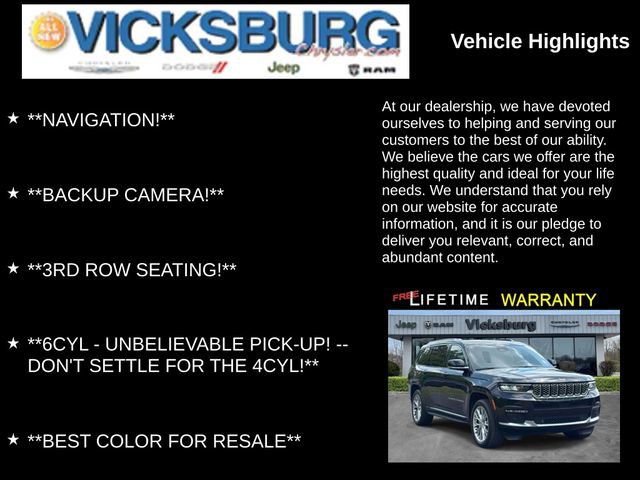 Used 2023 Jeep Grand Cherokee L Summit w/ Rear Seat Video Group I AWD/4WD image 7