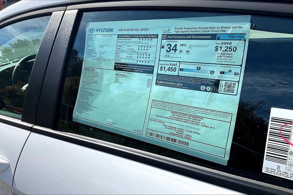 New 2026 Hyundai Elantra Sport image 16