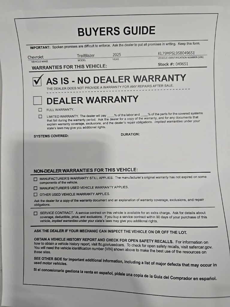 Used 2025 Chevrolet TrailBlazer LT image 32