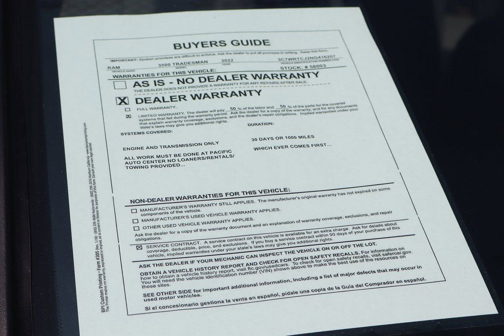 Used 2022 RAM 3500 Tradesman w/ Chrome Appearance Group image 63