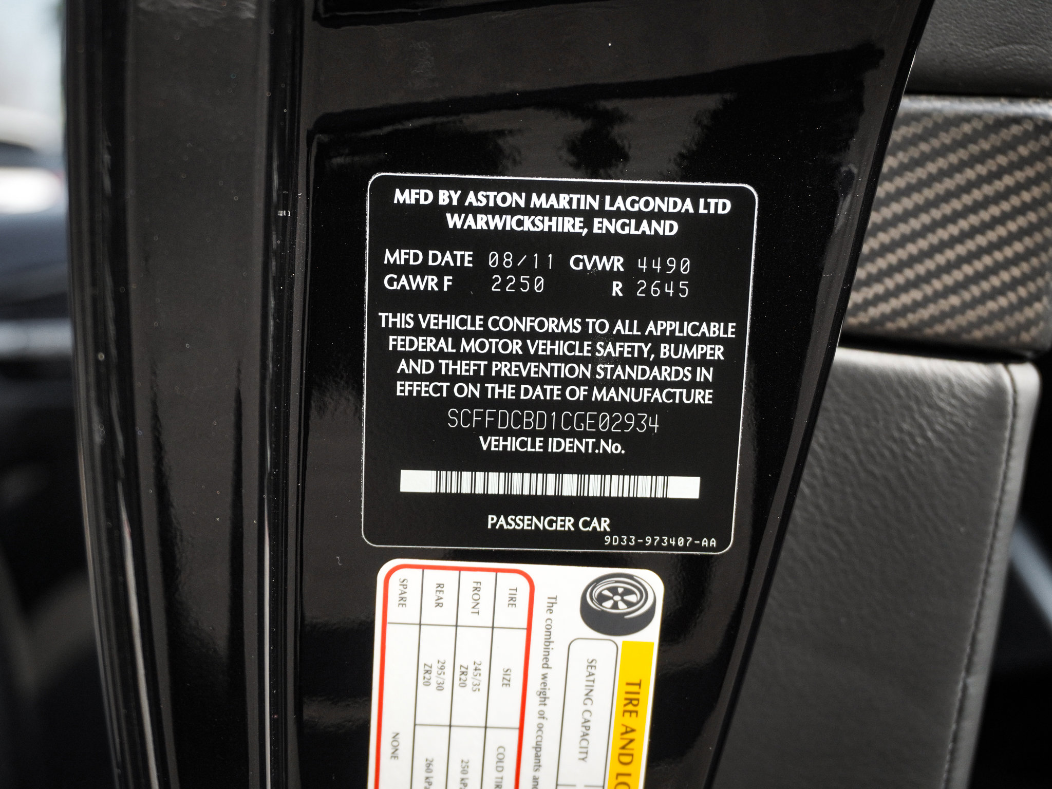 Used 2012 Aston Martin DBS Carbon Black image 36