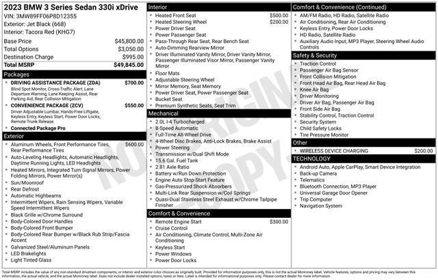 Used 2023 BMW 330i xDrive 330i xDrive w/ Driving Assistance Package image 10