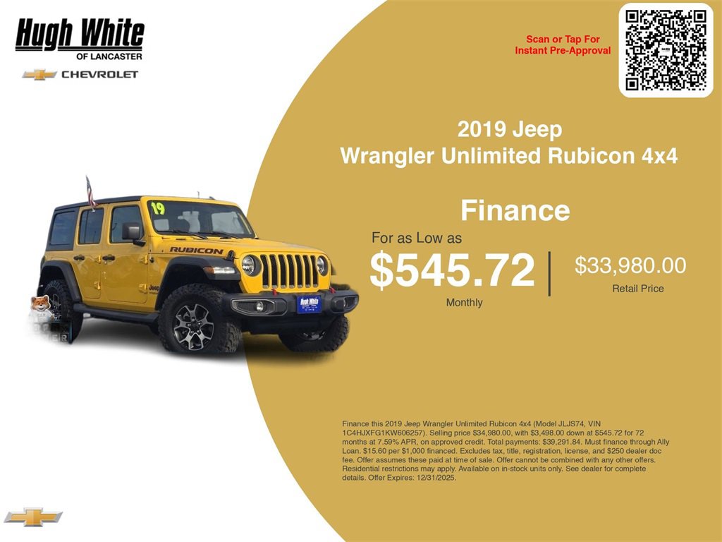 Used 2019 Jeep Wrangler Unlimited Rubicon image 3