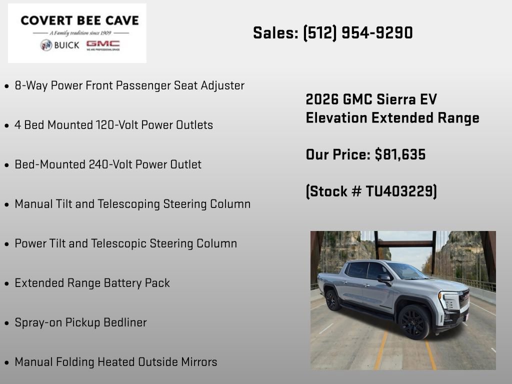 New 2026 GMC Sierra EV Elevation w/ Premium Package AWD/4WD image 36