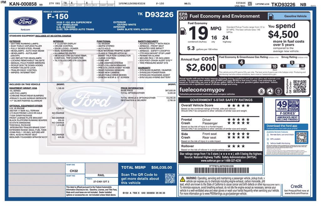 New 2026 Ford F150 XL AWD/4WD image 16