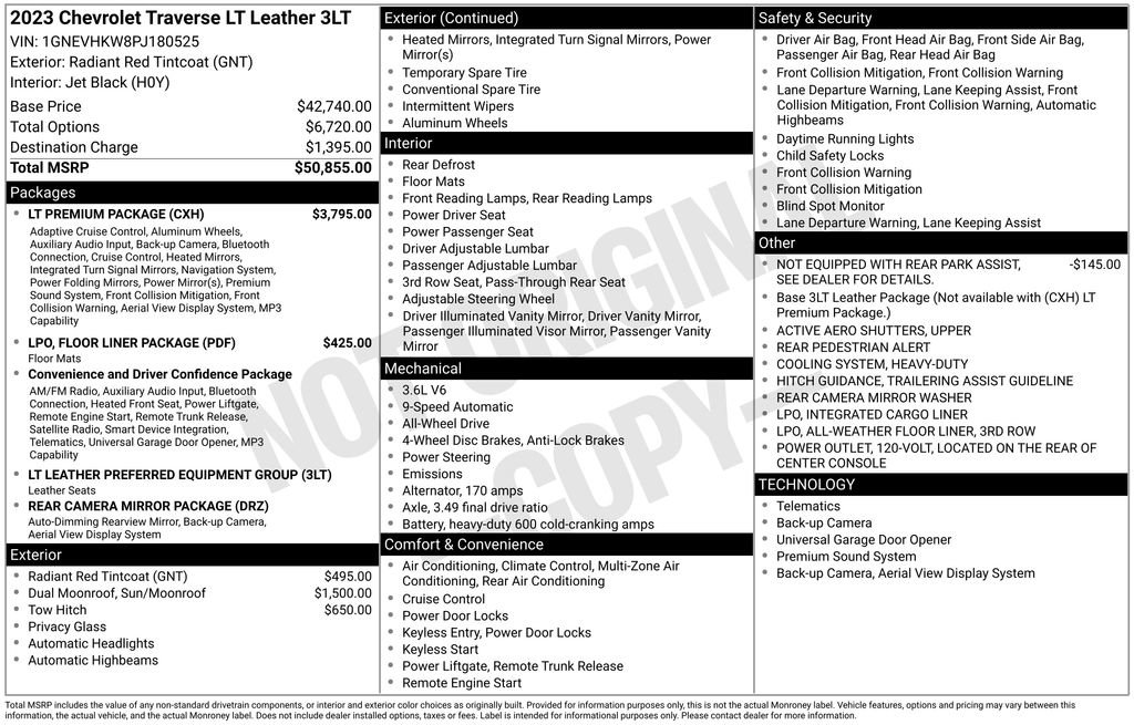 Used 2023 Chevrolet Traverse LT w/ LT Premium Package image 3