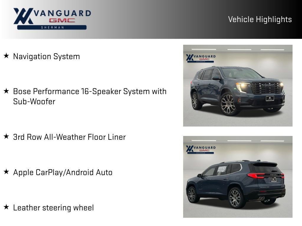 New 2026 GMC Acadia Denali Ultimate w/ LPO, Floor Liner Package AWD/4WD image 10