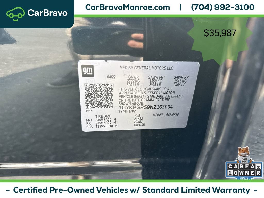 Certified 2022 Cadillac XT6 Sport w/ Technology Package AWD/4WD image 37