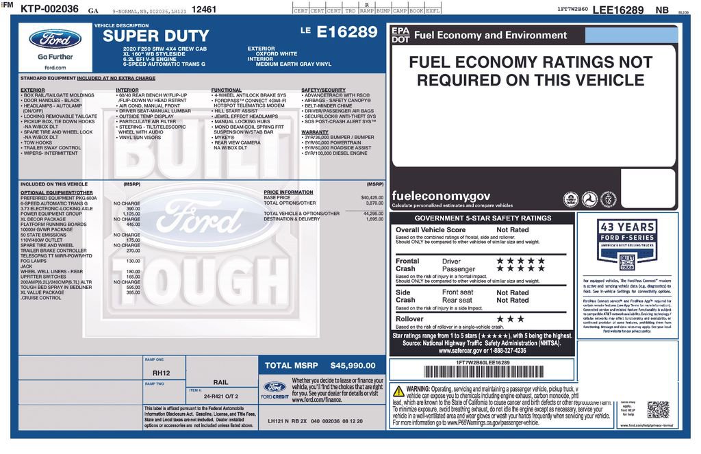 Used 2020 Ford F250 XL w/ Power Equipment Group image 4