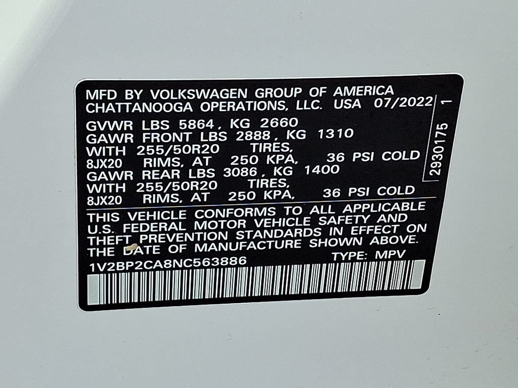 Used 2022 Volkswagen Atlas SEL AWD/4WD image 26