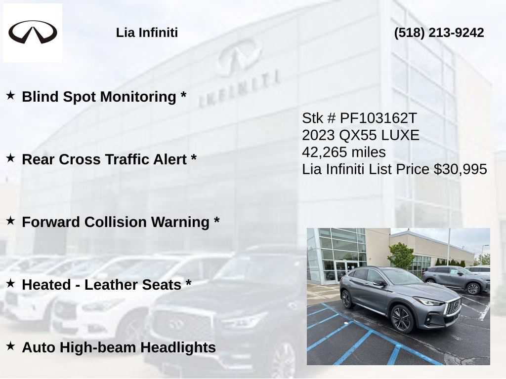 Certified 2023 INFINITI QX55 Luxe w/ Cargo Package AWD/4WD image 20