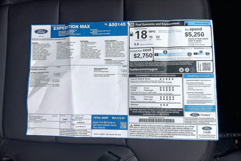 Used 2026 Ford Expedition Max Platinum w/ Platinum Ultimate Package AWD/4WD image 12