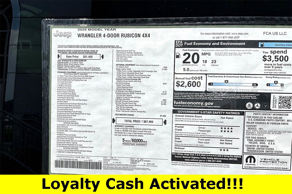 New 2025 Jeep Wrangler Unlimited Rubicon image 36