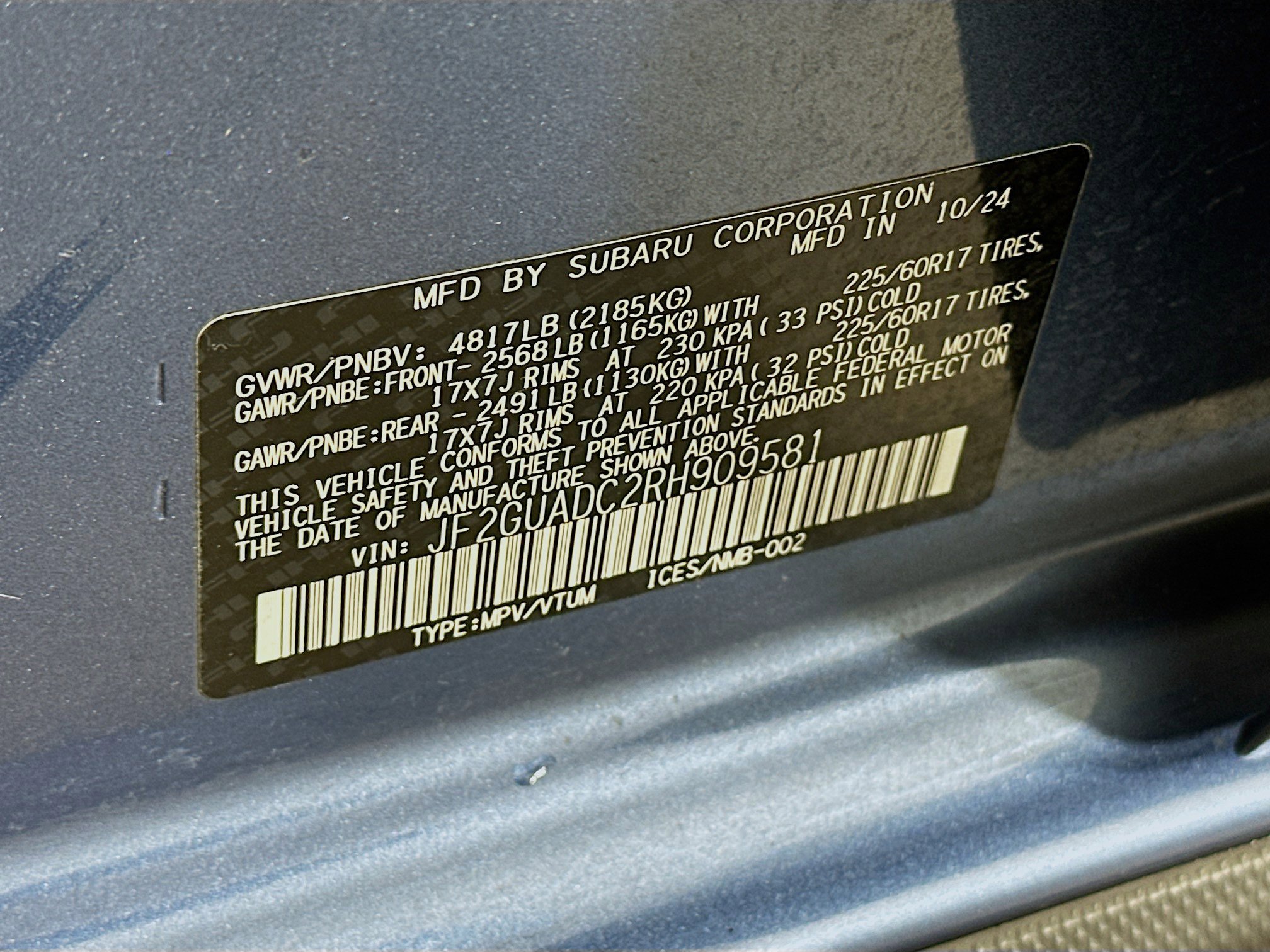 Used 2024 Subaru Crosstrek 2.0i Premium image 12