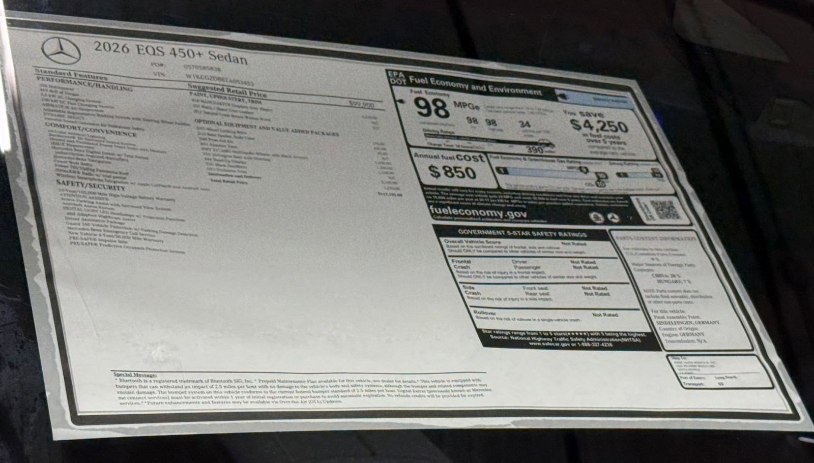 New 2026 Mercedes-Benz EQS 450+ Sedan image 32